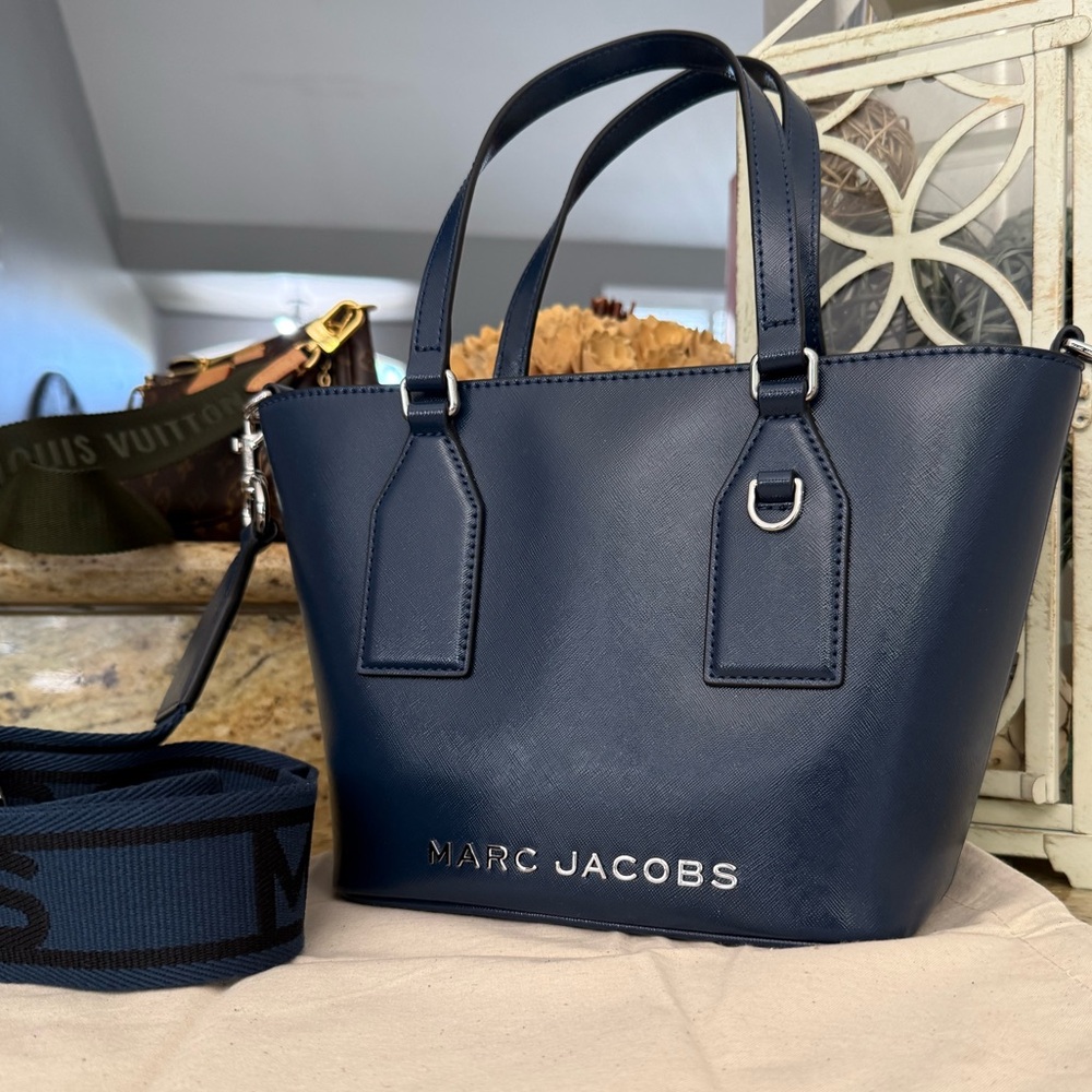 New Marc Jacobs Small Satchel Azure Blue Tote Bag